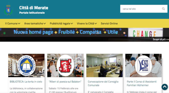 Merate, online il nuovo sito del Comune: attivo lo streaming delle sedute