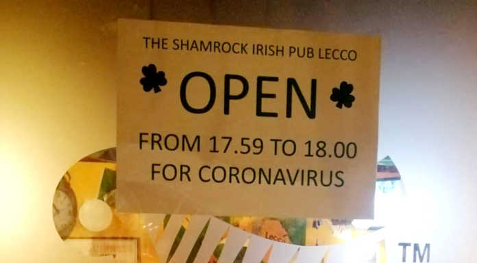Dopo 2183 giorni di apertura consecutiva, il Coronavirus non ferma il pub The Shamrock