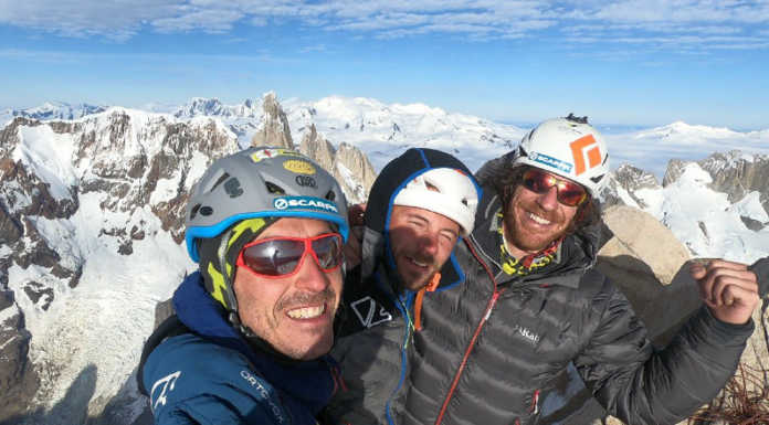 I Ragni ripetono in arrampicata libera la via del 40esimo all’Aguja Poincenot