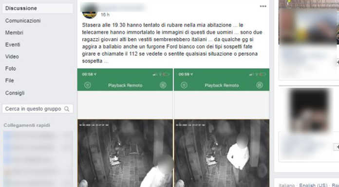 Furti a Ballabio, ladri inseguiti dai cittadini e ripresi dalle telecamere