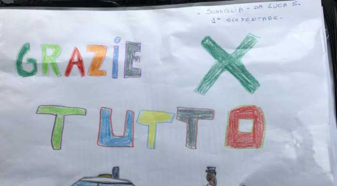 Coronavirus. Il grazie del piccolo Luca, un disegno per i carabinieri del checkpoint