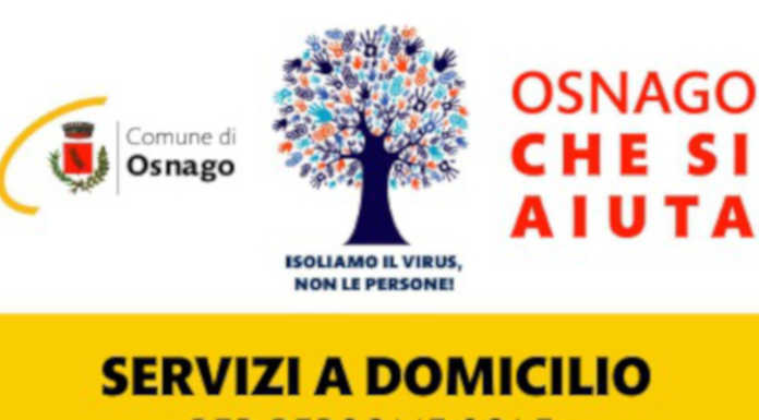 Osnago che si aiuta: al via i servizi a domicilio per l’emergenza coronavirus