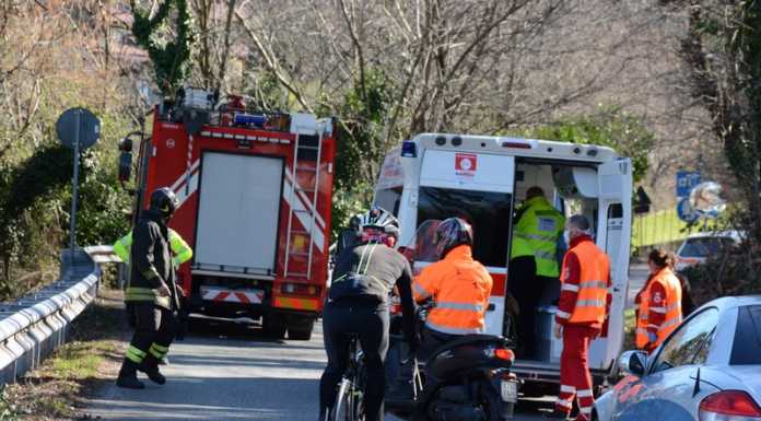 Oggiono. Schianto sulla salita di Imberido, soccorsi due anziani