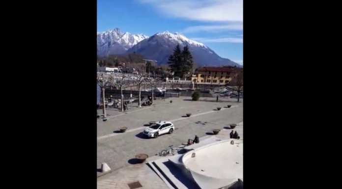 VIDEO – Colico, megafono per avvisare i cittadini: ”Limitate gli spostamenti”