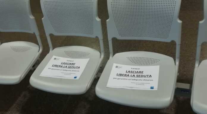 All’Ospedale, sedie distanziate e bollini segnaposto al bancone del bar