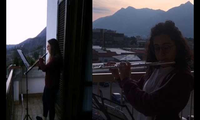 Flash mob a Valmadrera: i membri della banda intonano l’Inno ognuno dalla propria casa