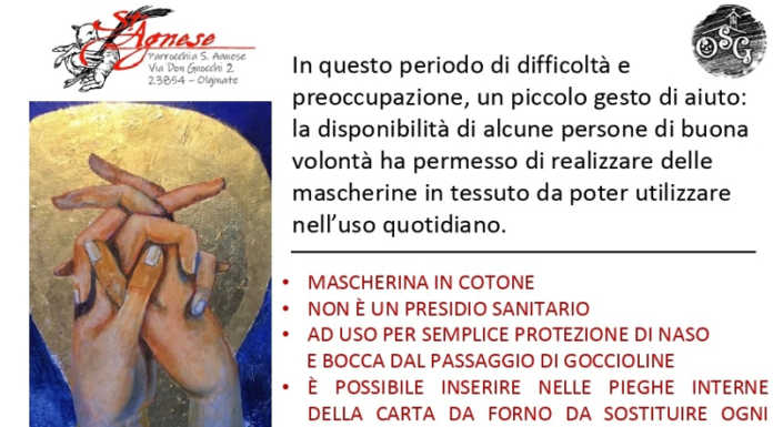 Olginate. Volontari della parrocchia al lavoro per fare mascherine