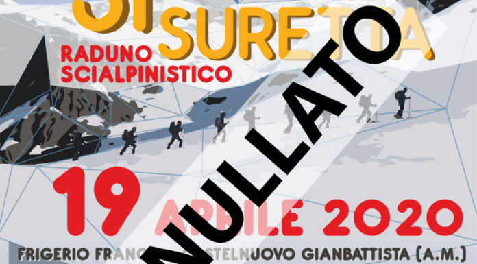 Cai Strada Storta: annullato il raduno scialpinistico al Suretta