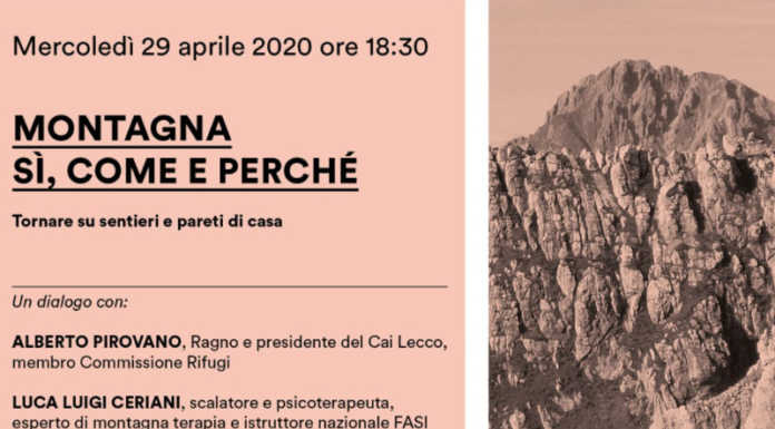 ‘Montagna sì, come e perchè’. Come tornare su sentieri e pareti di casa? Se ne parla questa sera, in diretta