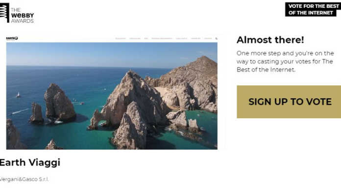 Webby Award: Earth Viaggi in nomination per il miglior sito di viaggi al mondo