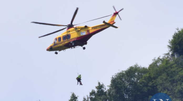 Incidente in montagna sul San Martino, elisoccorso escursionista