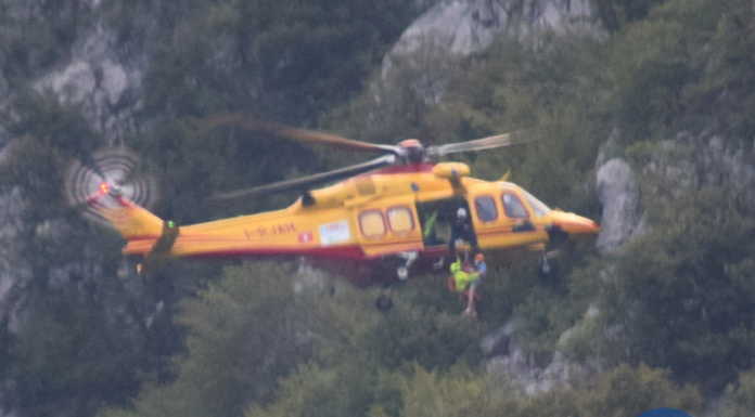S’infortuna sul San Martino, escursionista elisoccorso in serata
