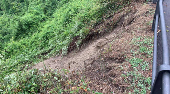 Santa Maria Hoè, ancora danni da maltempo: franato versante a Hoè inferiore