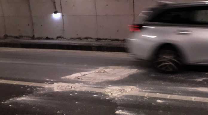 Cadono calcinacci nella galleria della nuova Lecco Ballabio