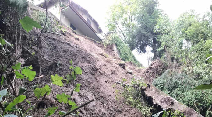 Valmadrera, crolla un muro di contenimento vicino al sentiero per Preguda