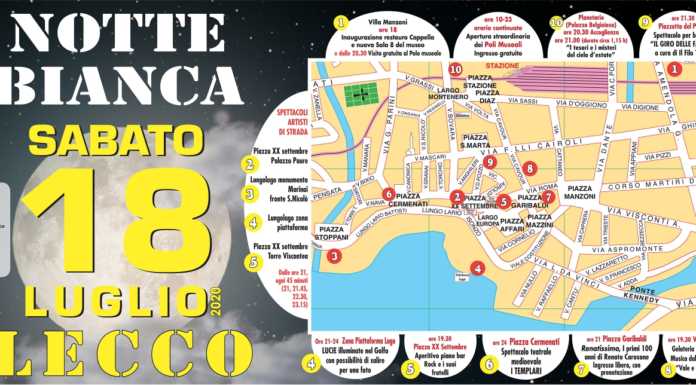 Questa sera la Notte Bianca di Lecco, tra musica e cultura e spettacoli