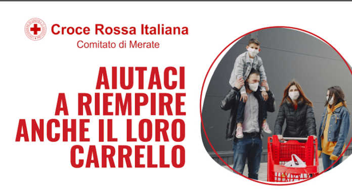 Merate, la Croce rossa in campo con la raccolta alimentare per le famiglie in difficoltà