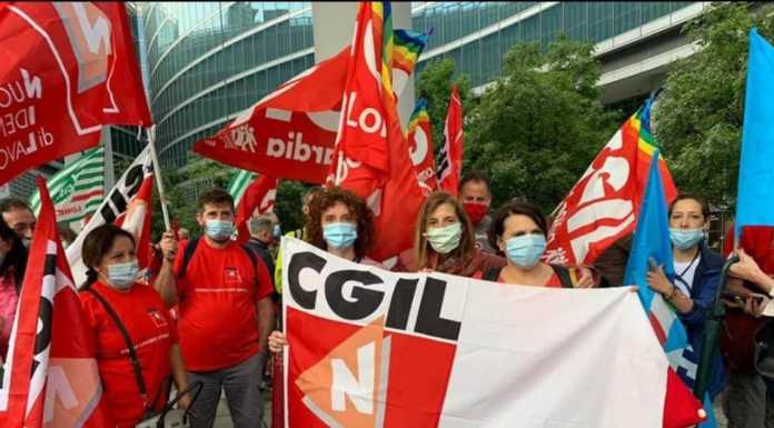 Sanità e lavoratori somministrati. Anche la Nidil Cgil di Lecco al presidio