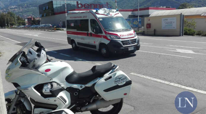 Pescate, incidente sulla Provinciale: soccorso un motociclista