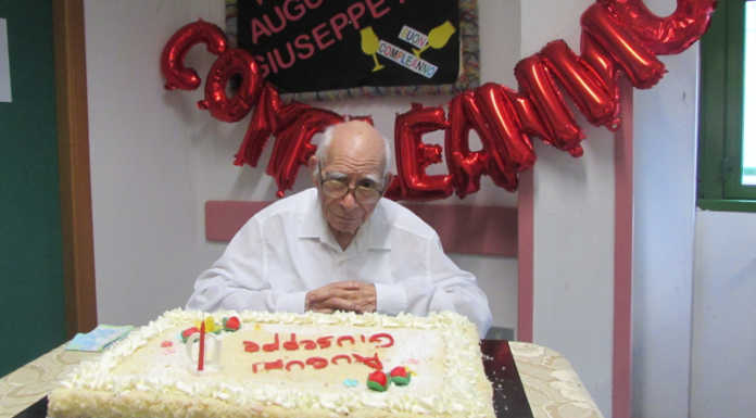 Valmadrera, festa alla casa di riposo per il centenario di Giuseppe Ruberto