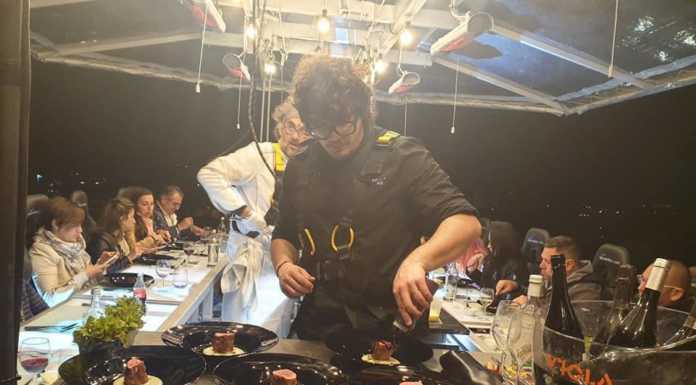 A Dervio arriva il ristorante Dinner in the Sky, a cena sospesi tra cielo e lago