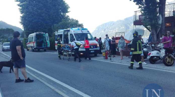 Onno, spavento sulla Lariana per un incidente tra due moto