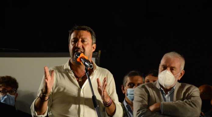Elezioni 2023, il Ministro Salvini a Calolzio a sostegno di Ghezzi matteo salvini