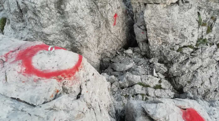 Grignetta. Imbrattata la Cresta Segantini: “Gesto senza senso”