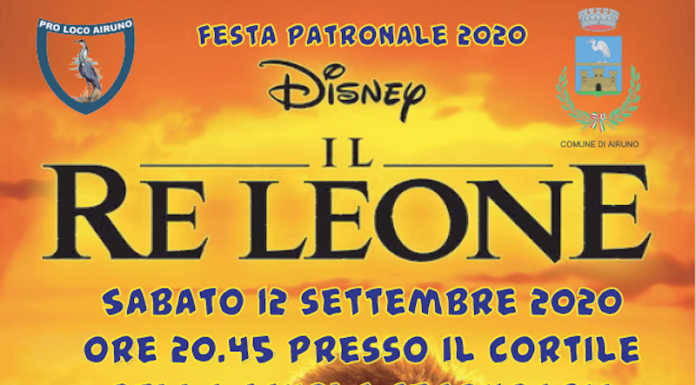 Airuno, il 12 la proiezione del film “Il re Leone”