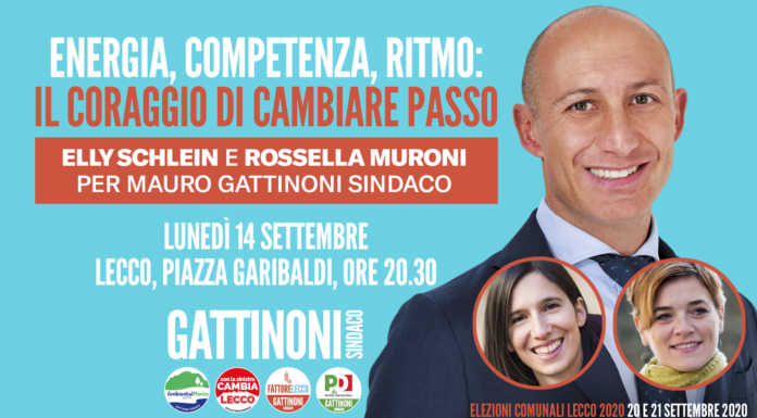 Elezioni. Elly Schlein e Rossella Muroni a Lecco per sostenere Gattinoni