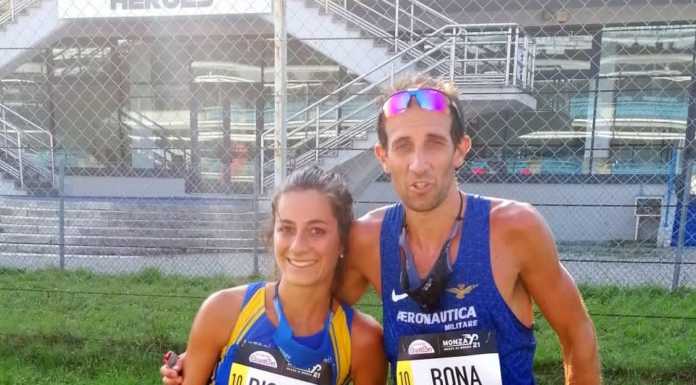 Monza, alla 10km quarto posto per la coppia Bona e Righetti