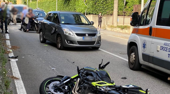 Scontro tra auto e moto su Corso Monte Santo, soccorso biker