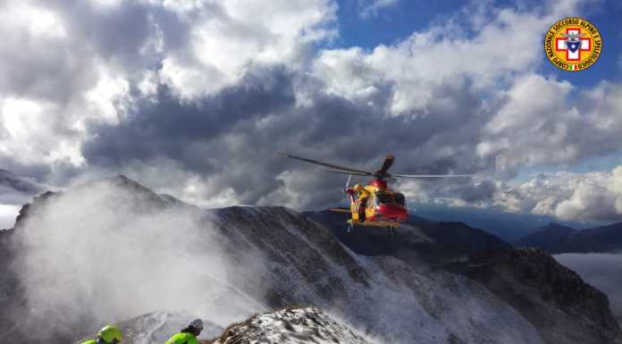Incidente in montagna. Recuperato il ferito sul Pizzo dei tre Signori