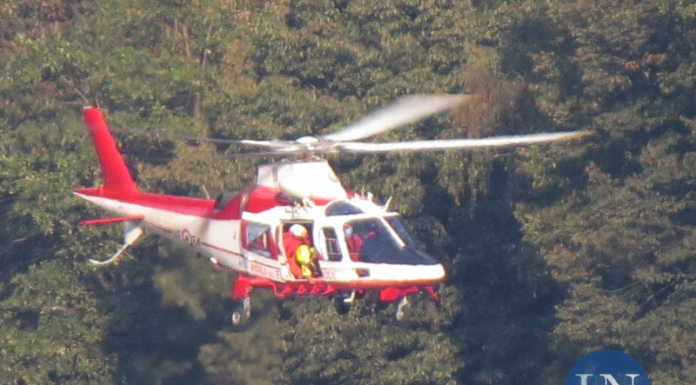 Escursionista bloccato in un canale in Grigna, recuperato dall’elicottero dei VVF elicottero vigili del fuoco drago
