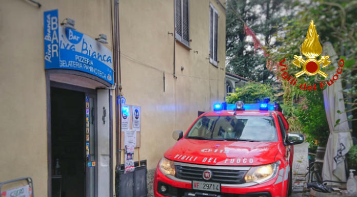 Lierna. Principio d’incendio in un bar, spento dai pompieri