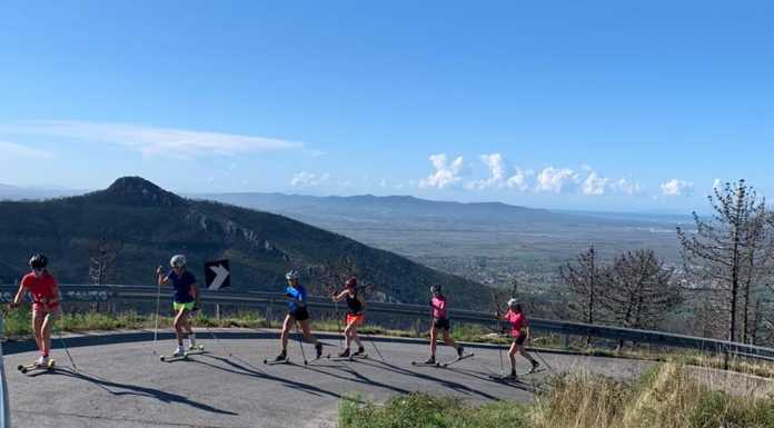 Alpi Centrali, la squadra dello sci nordico in raduno a Tirrenia.