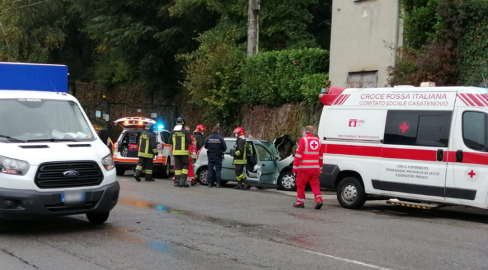 Missaglia, schianto tra furgone e auto: grave automobilista
