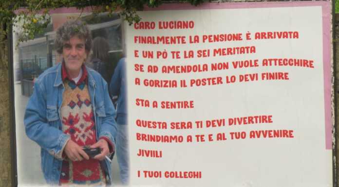 Luciano, l’ultimo manifesto da affiggere sono gli auguri… per la sua pensione