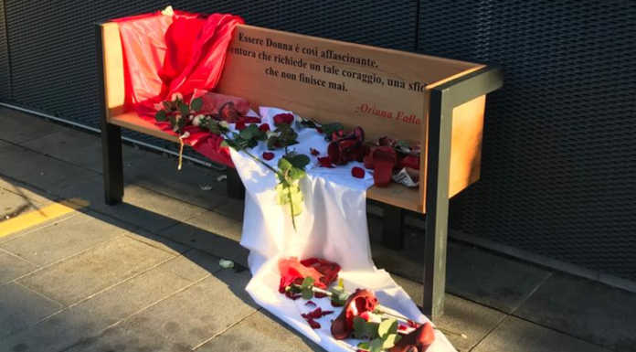 Calolzio. Una panchina in piazza Veneto per dire basta alla violenza contro le donne