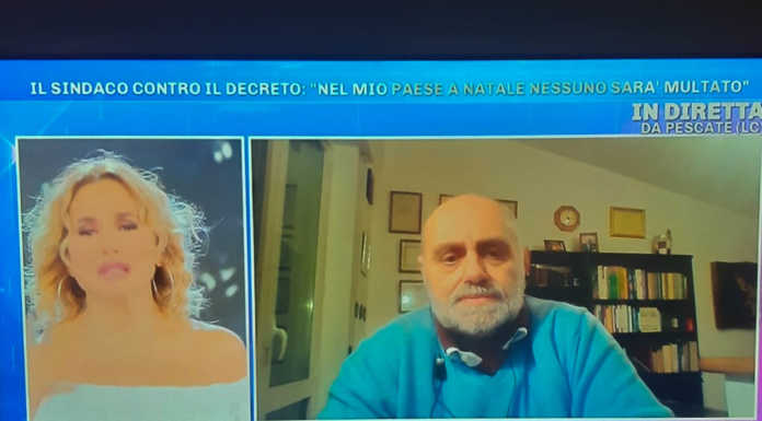 Il sindaco di Pescate da Barbara D’Urso: “Natale senza spostamenti? Nord penalizzato”