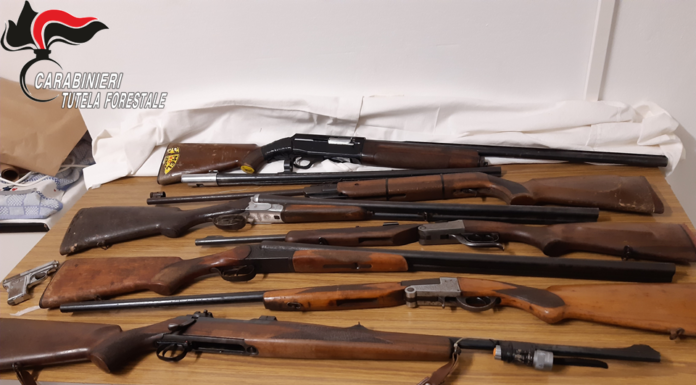 Bracconaggio: a Colico ingente sequestro di armi e munizioni, un denunciato