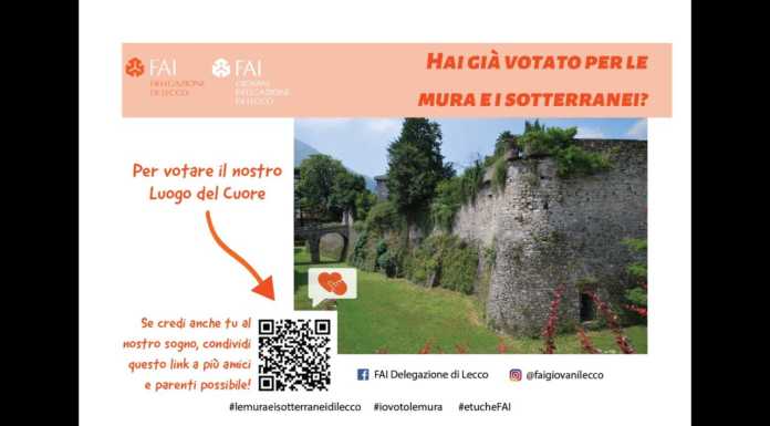 Mura e sotterranei di Lecco “Luogo del Cuore del FAI”, ultimi giorni per votare