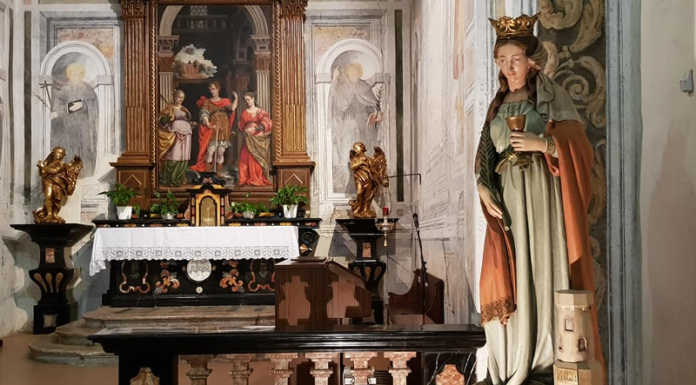 Calolzio. Torna al Santuario del Lavello la statua di Santa Barbara perduta