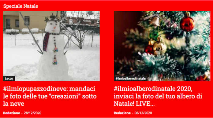 Una valanga di pupazzi di neve e tanti alberi di Natale: da Lecco Notizie grazie ai nostri lettori