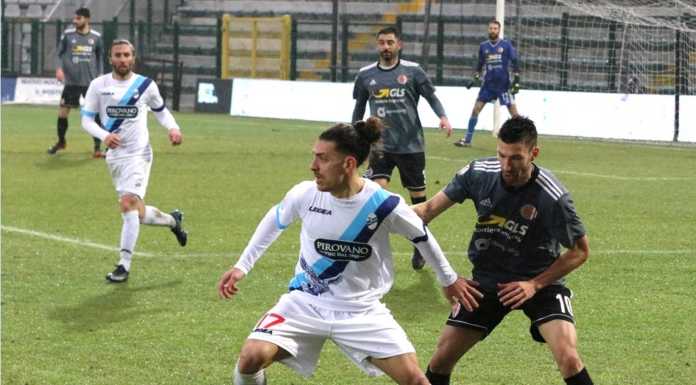 Calcio Serie C. Il Lecco strappa un buon punto ad Alessandria Iocolano in azione (credit foto Calcio Lecco 1912)