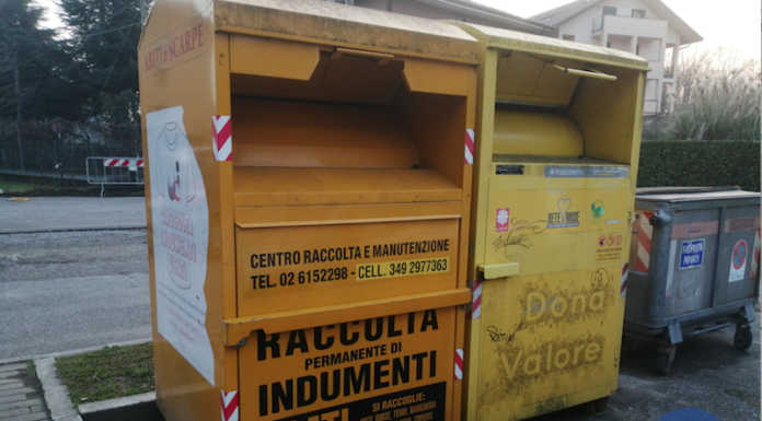 Unione della Valletta: cassonetti abiti usati solo fuori dalla discarica per evitare l’abbandono di rifiuti Cassonetto raccolta indumenti usati