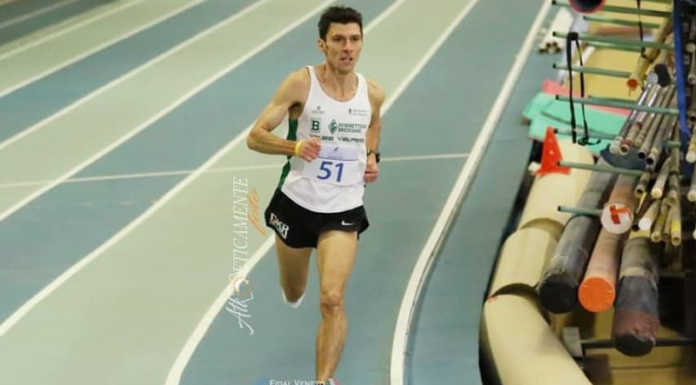 8’22″54: Davide Raineri firma il record del mondo M45 sui 3000 metri indoor Davide Raineri record del mondo