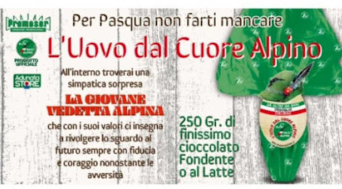 Merate, in vendita, per beneficenza, le uova dal cuore alpino