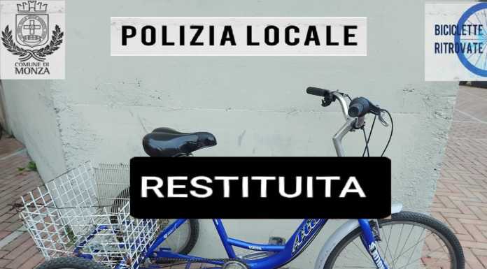 Monza. Ritrova il triciclo rubato grazie alla pagina FB della Polizia Locale Triciclo monza rubato
