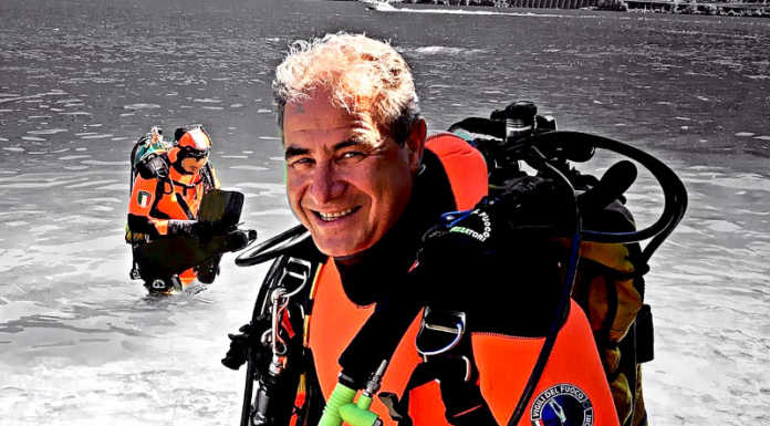 Il Vigile del Fuoco Sommozzatore Luciano Fascendini va in pensione Luciano Fascendini